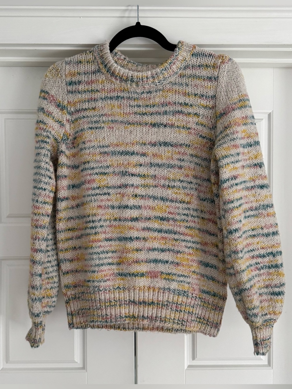 Rails Sybil White Space Dye Sweater - Small